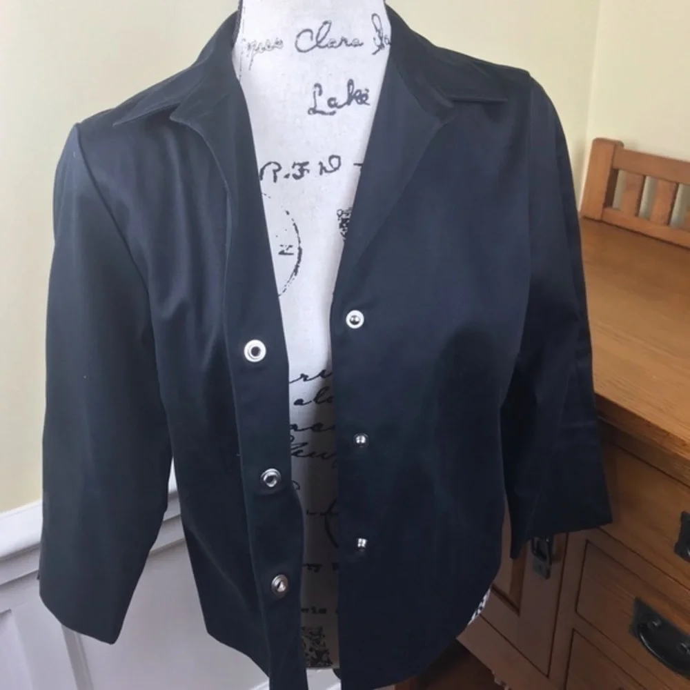 Ralph Lauren Black Buttoned Blazer - Picture 3 of 5